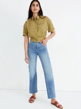 Madewell Military Crop Shirt | Olive Surplus | Large